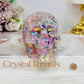 Angel Aura Rose Quartz Filigree Skull 8.5cm 349g