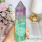 High Grade Rainbow Fluorite Tower Full of Rainbows 13.5cm