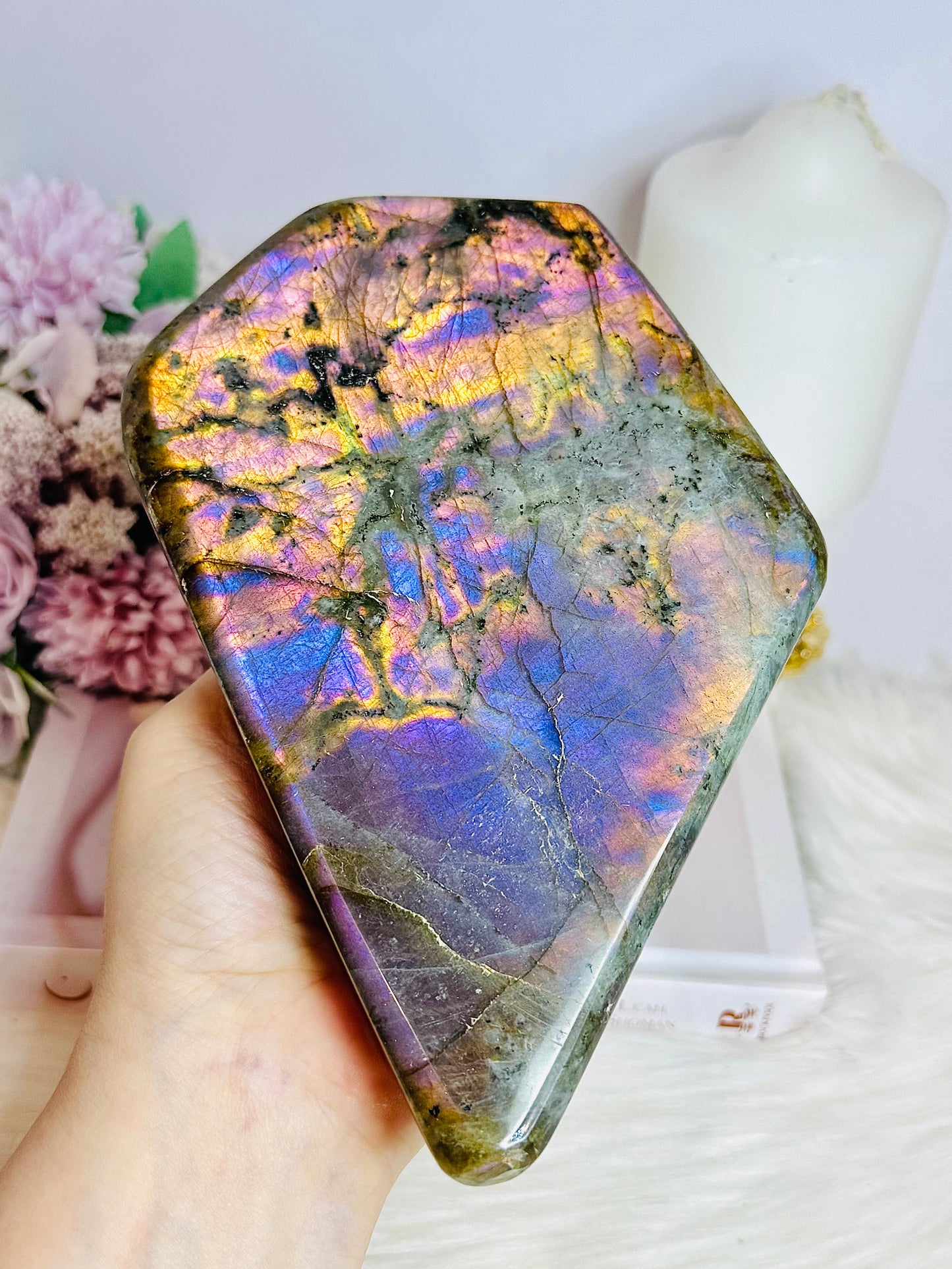 Exquisite Polished Labradorite Freeform 17cm 1.19KG