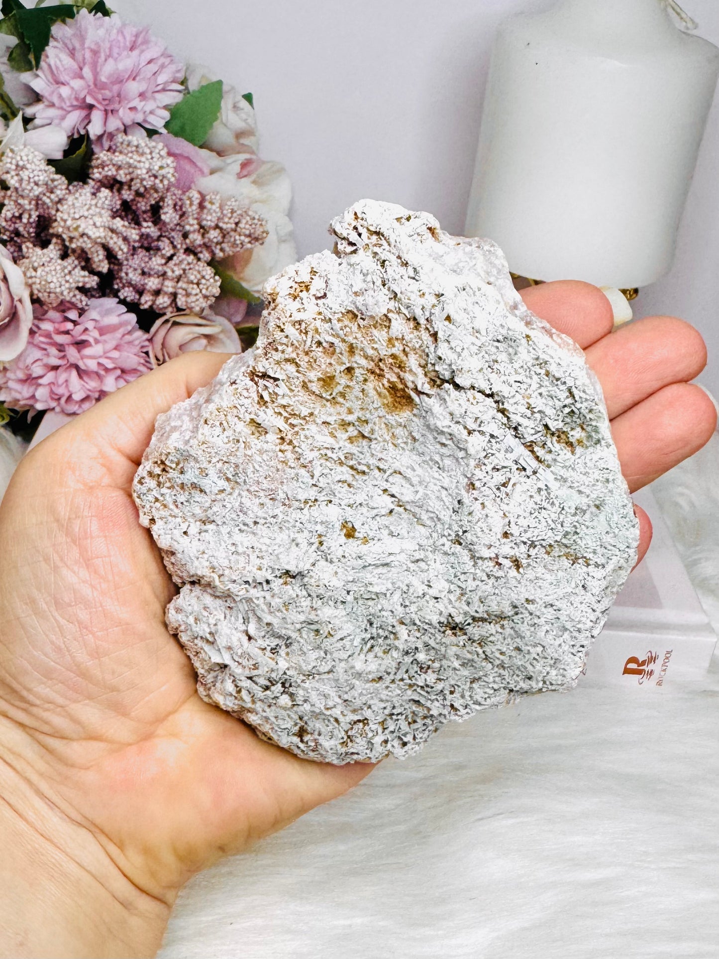 Pink Amethyst Natural Druzy Slab 11cm