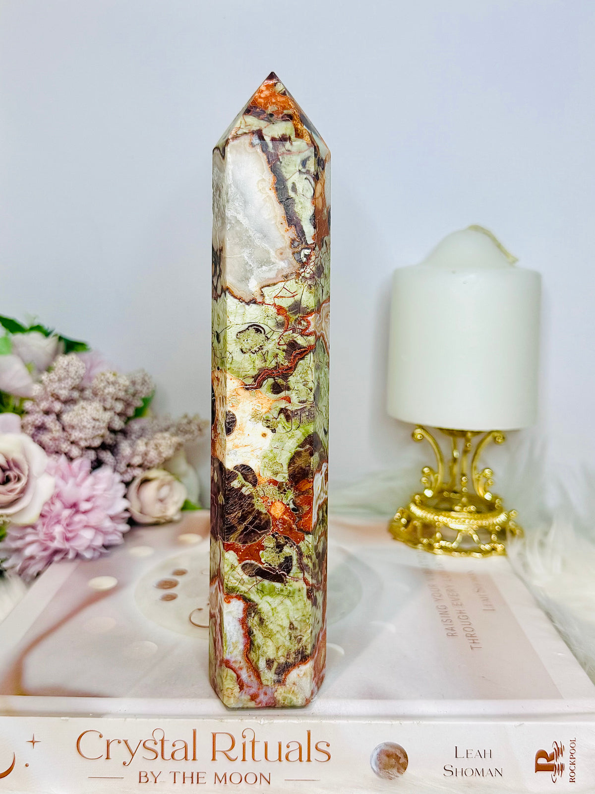 Large Money Agate Tower 20cm
