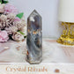 Blue Flower Agate Tower 10cm