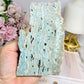 Natural Blue Hemimorphite Slab on Stand 13.5cm