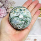 Druzy Moss Agate Sphere on Stand 428g