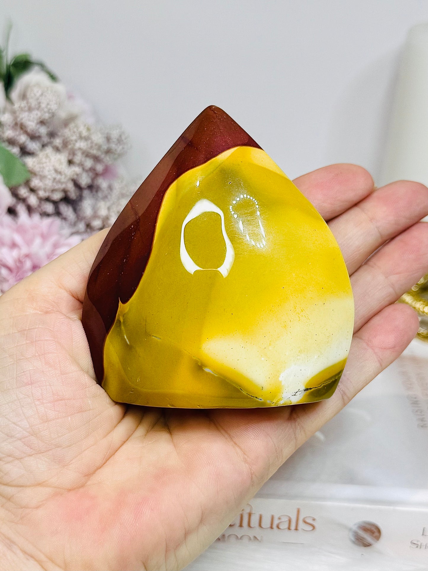 Mookaite Jasper Carved Flame 8.5cm
