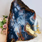 Large 24cm 438g Natural Agate Slab On Stand