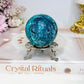 High Grade Chrysocolla Sphere on Stand 181g