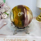 Large Mookaite Jasper Sphere on Stand 520g