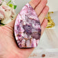 Natural High Grade Purple Mica Carved Flame 9cm