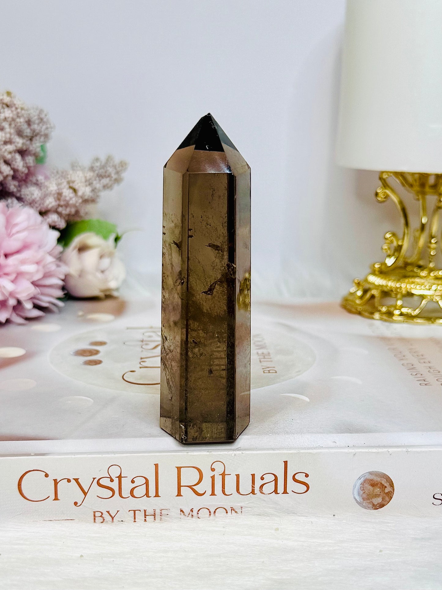 Smokey Quartz Tower 8.5cm ~ Reduced as chip in tip