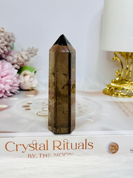 Smokey Quartz Tower 8.5cm ~ Reduced as chip in tip