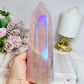 Large Angel Aura Rose Quartz Tower 18.5cm 808g