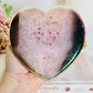 Incredible Large 14cm Angel Aura Agate Carved Heart On Stand