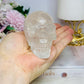 Clear Quartz Carved Skull 306g 7.5cm