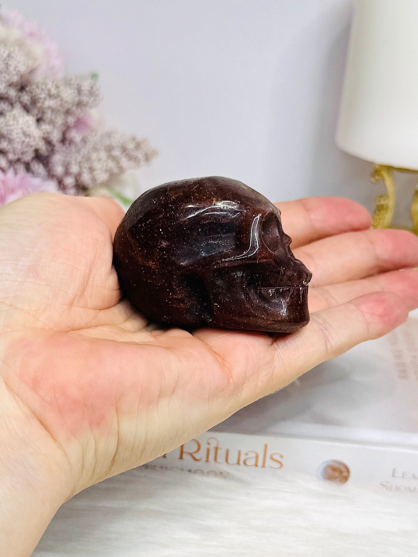 Strawberry Quartz Skull 6cm