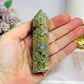 Moss Agate Tower 9cm