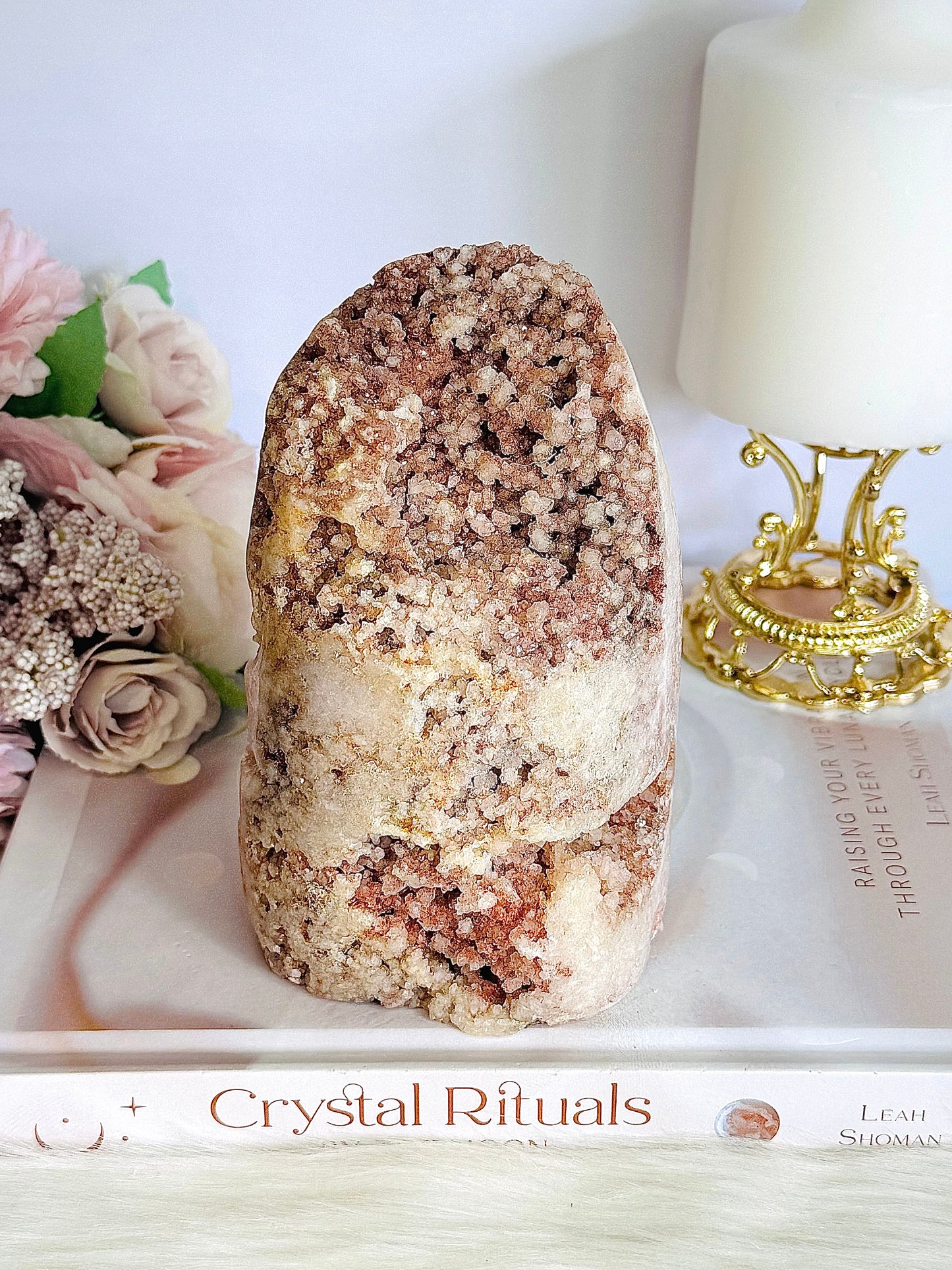 Natural Large Pink Amethyst Druzy Freeform  894g 12.5cm