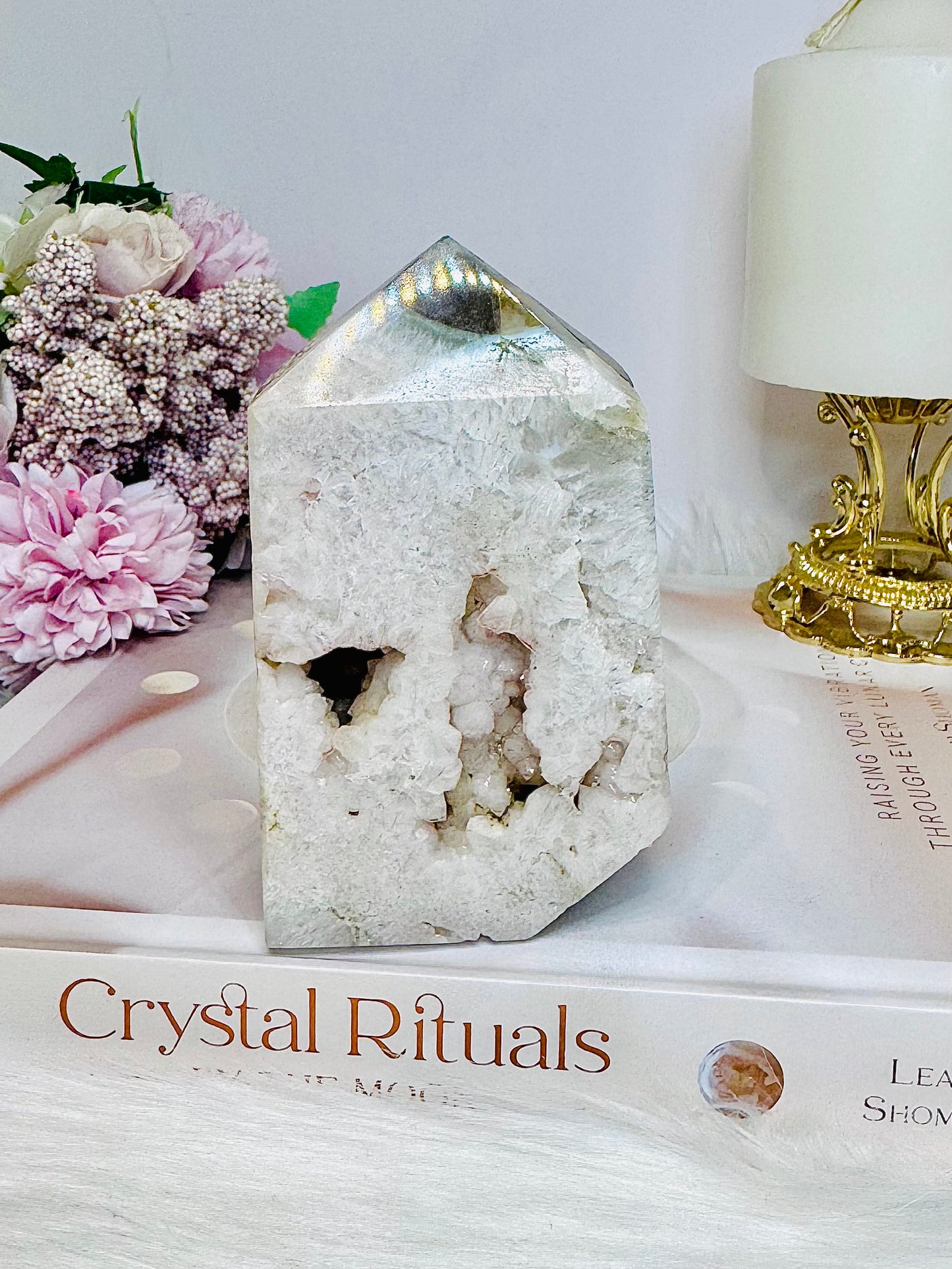 Chunky Druzy Agate Tower 10.5cm