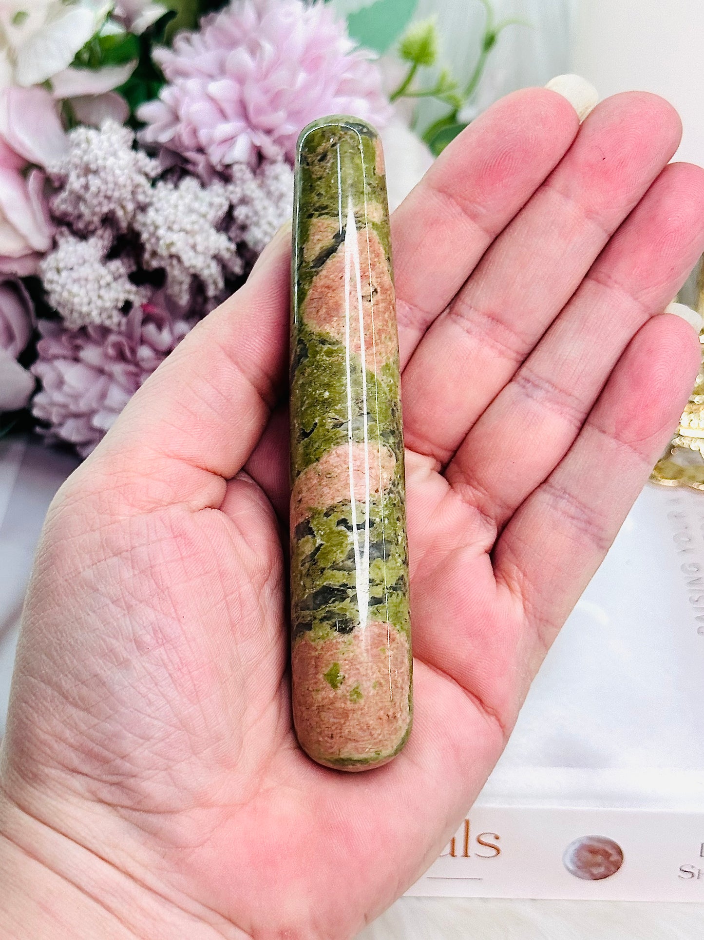 Stone Of Vision ~ Unakite Crystal Massage Wand