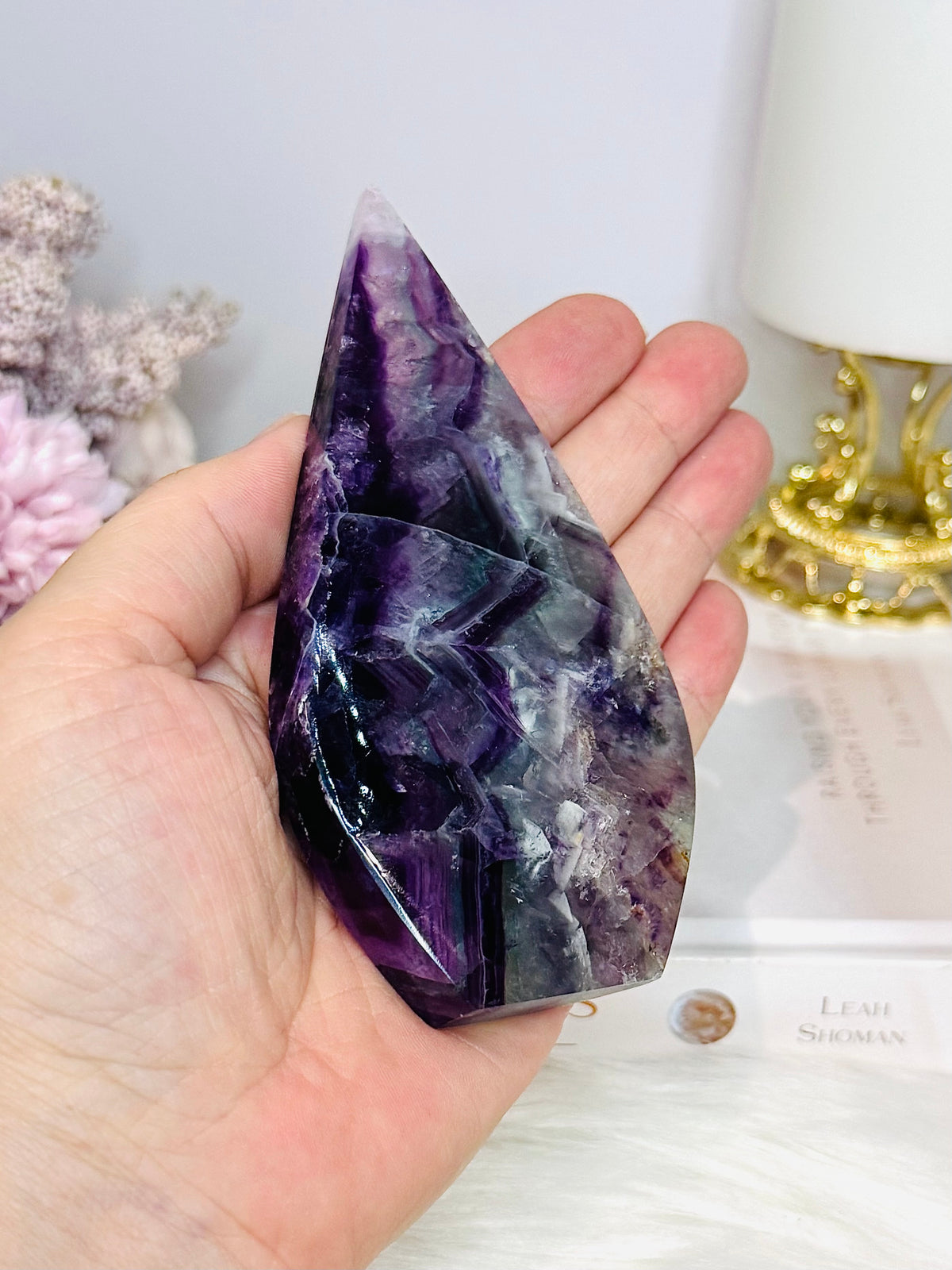 Rainbow Fluorite Flame 12cm