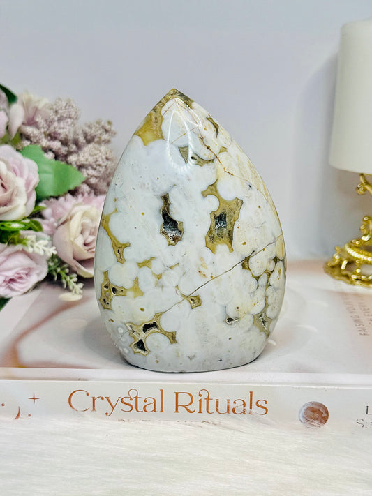 Druzy Ocean Jasper Teardrop | Flame 11.5cm 424g