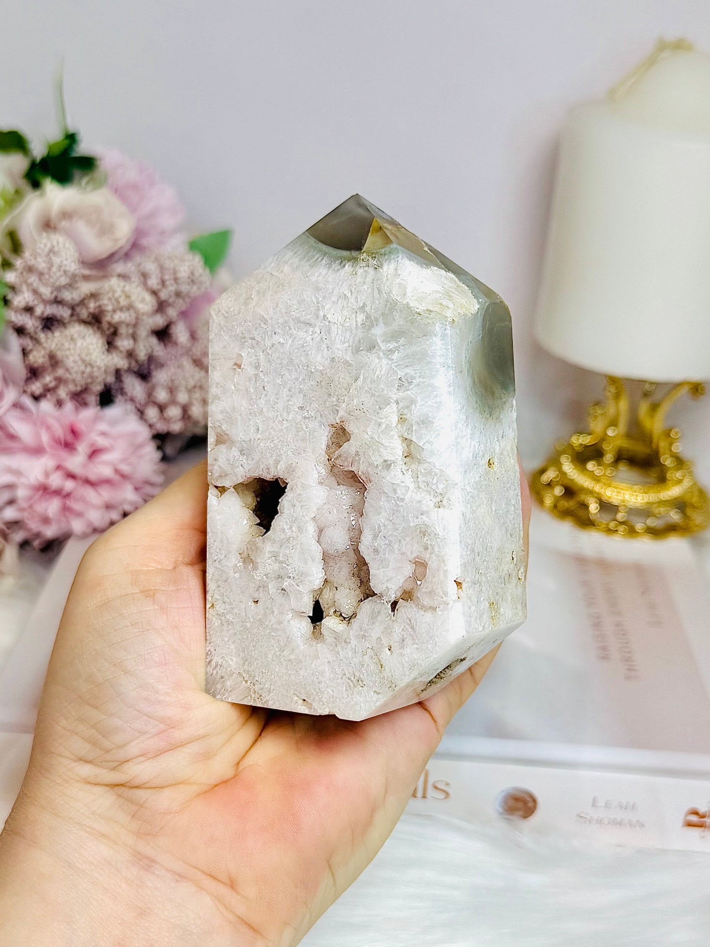 Chunky Druzy Agate Tower 10.5cm