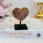 Beautiful 6cm Amethyst Carved Heart On Stand From Brazil