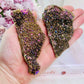 Set of 2 Aura Druzy Sphalerite Slabs