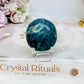 Blue Apatite Palm Stone (stand is display only)