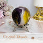 Mookaite Jasper Sphere on Stand 297g