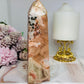 Large Chunky Pink Amethyst Tower 16.5cm 619g (Reduced as chip is imperfect)