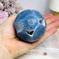 Rare Blue Coral Fossil Sphere on Stand 305g