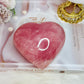 Fabulous Large Chunky High Grade Dark Pink Rose Quartz Carved Heart 698grams 10cm