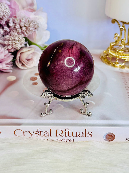 Truly Gorgeous 6cm Mookaite Jasper Sphere on Stand