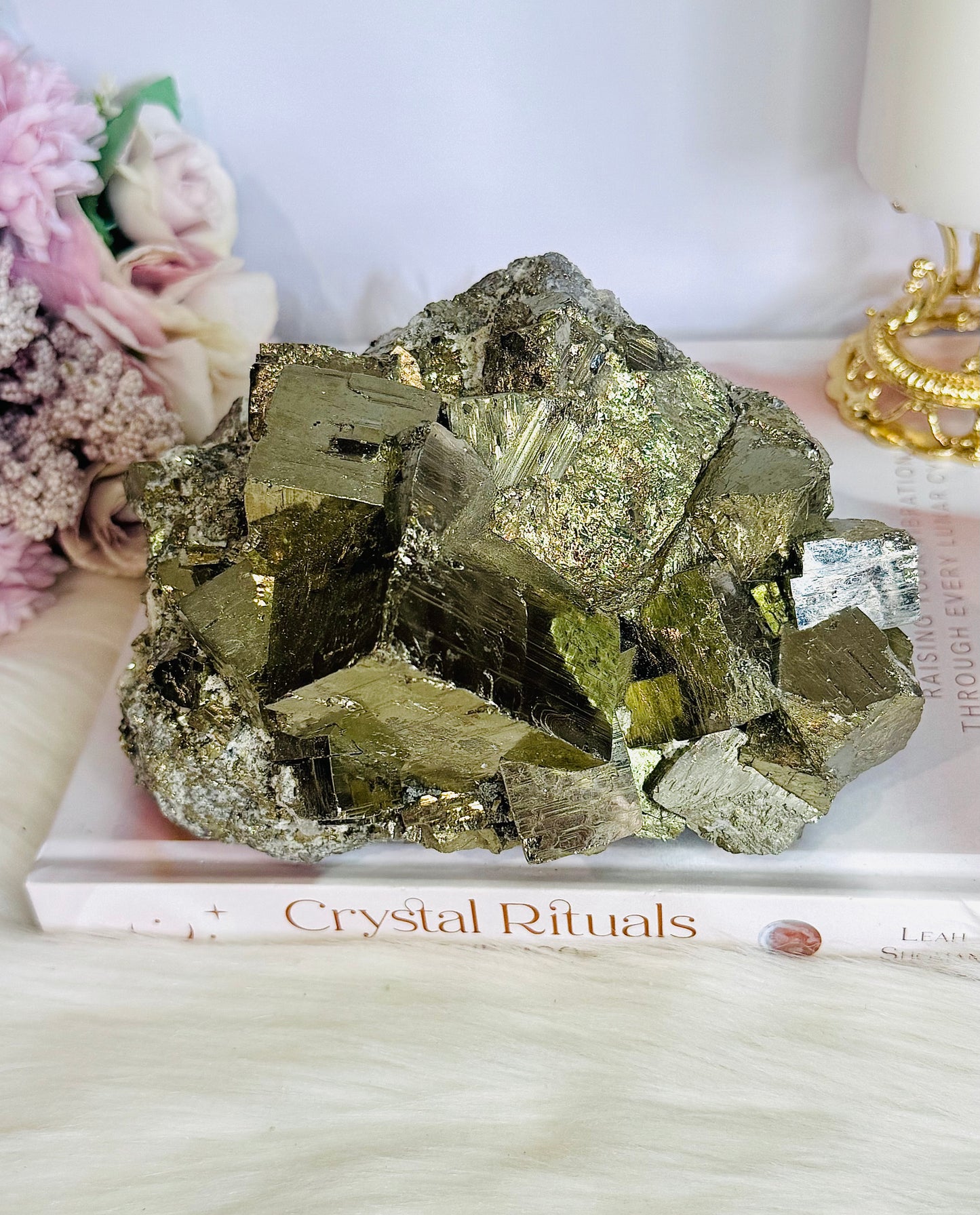 High Grade Incredible Huge 2.2KG 15cm Cubed Pyrite Specimen