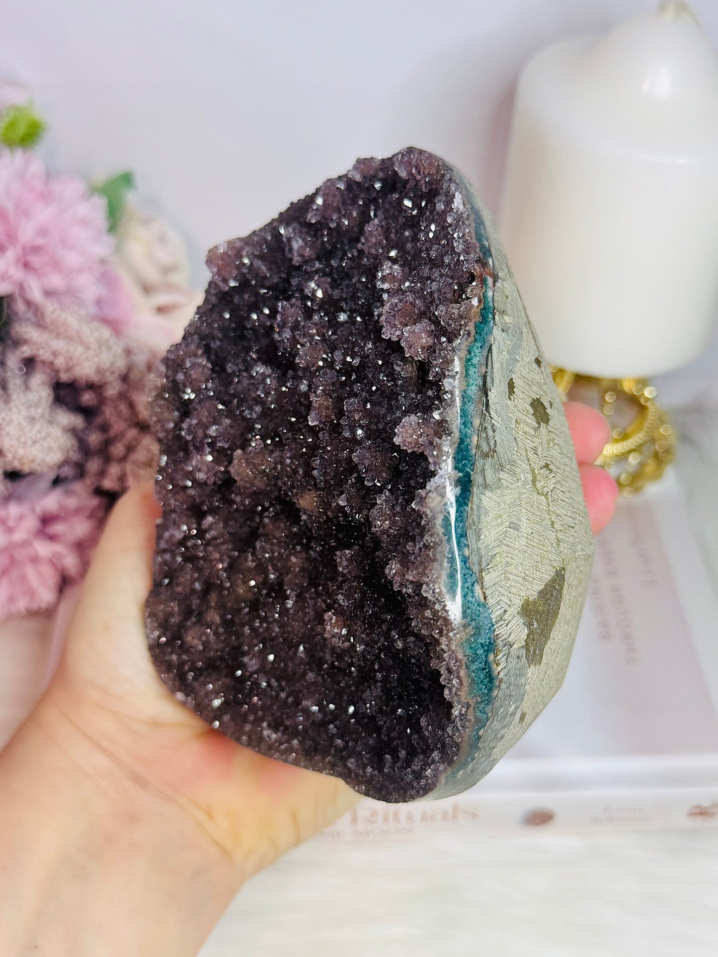 Sparkling Spectacular Large 13cm 1.04KG Galaxy Amethyst Natural Freeform