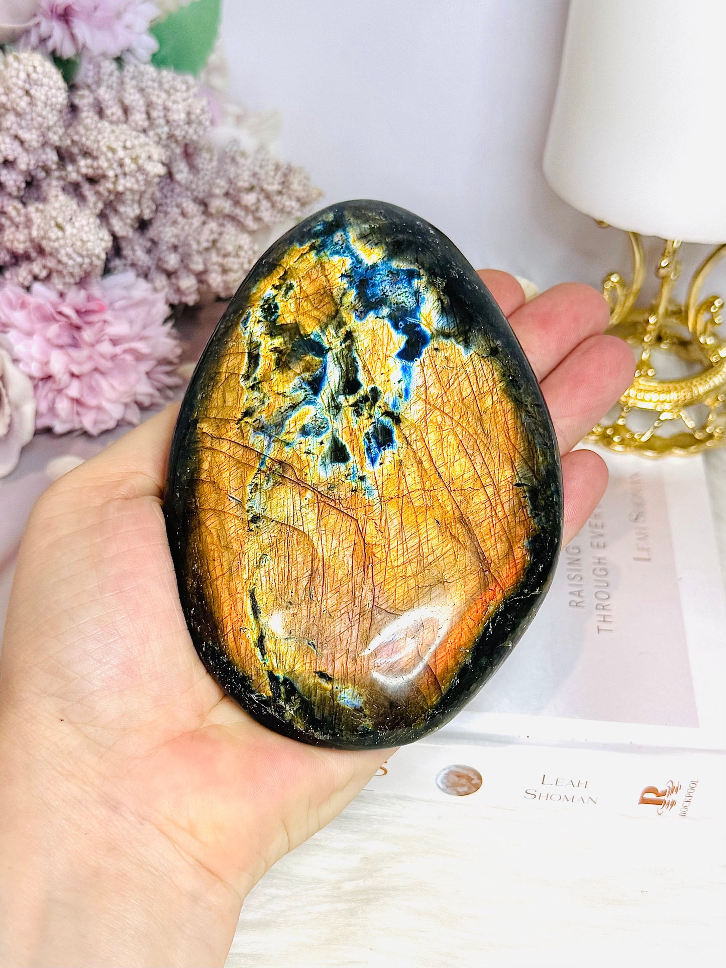 Large Labradorite Freeform with Amazing Flash 11.5cm 455g