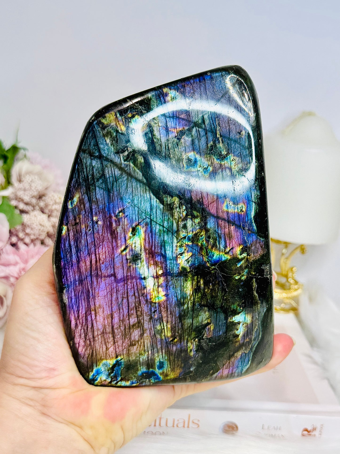 Huge High Grade Spectrolite (Labradorite) Freeform Exclusively From Finland 15cm 1.38KG