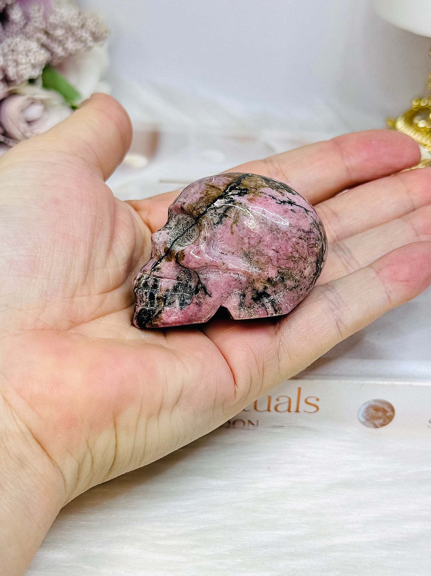 Pink Rhodonite Skull 5.5cm