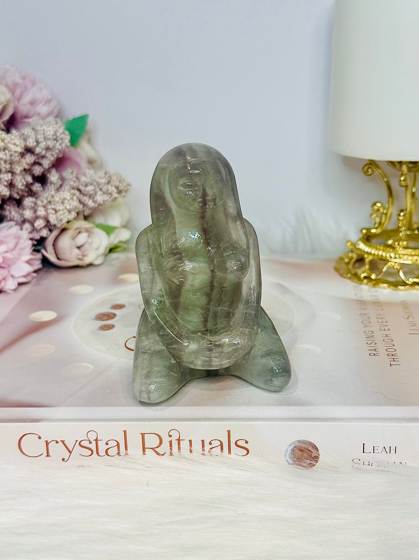 Large Mother Earth Fluorite Carving 9cm 313g