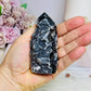 Black Druzy Sphalerite Tower 9cm