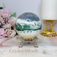 Large Ocean Jasper Sphere on Stand 489g