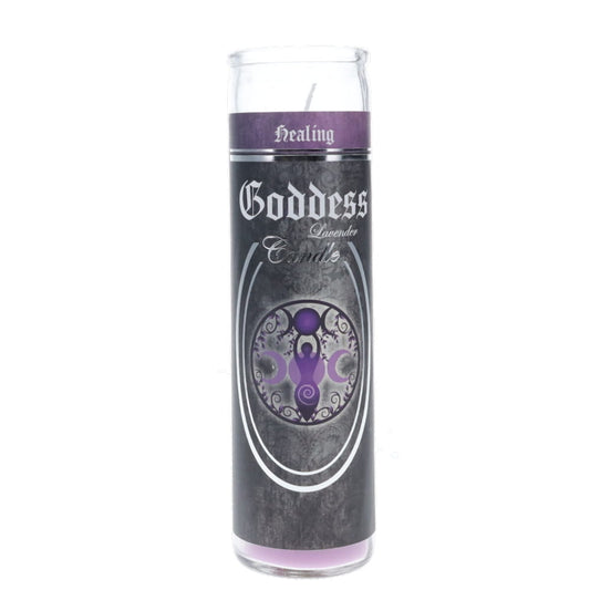 Large Goddess Lavender Glass Tube Candle