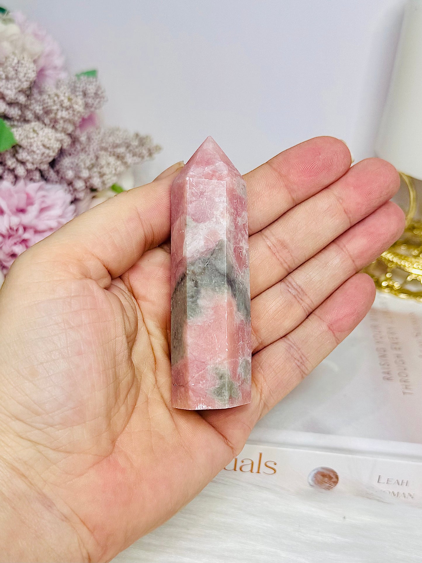 Pink Opal Tower 8cm
