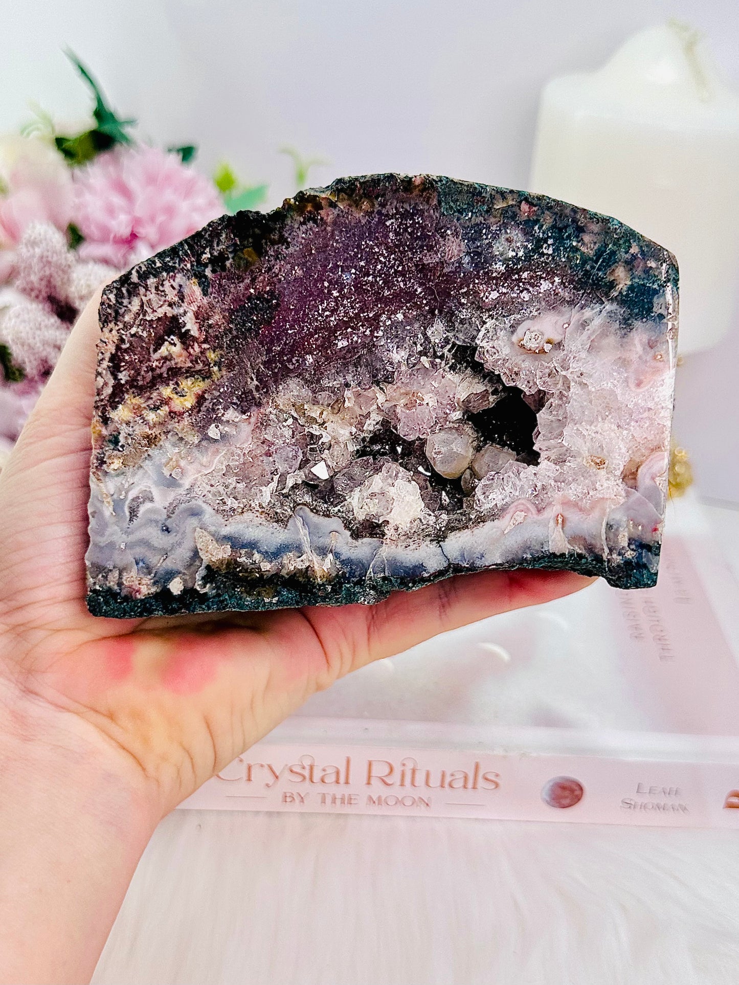 WOW!! Absolutely Divine Stunning Large 975gram Druzy Pink Amethyst Freeform From Brazil