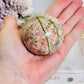 Gorgeous Natural Unakite Set ~ Sphere on Stand & Tower 9.5cm