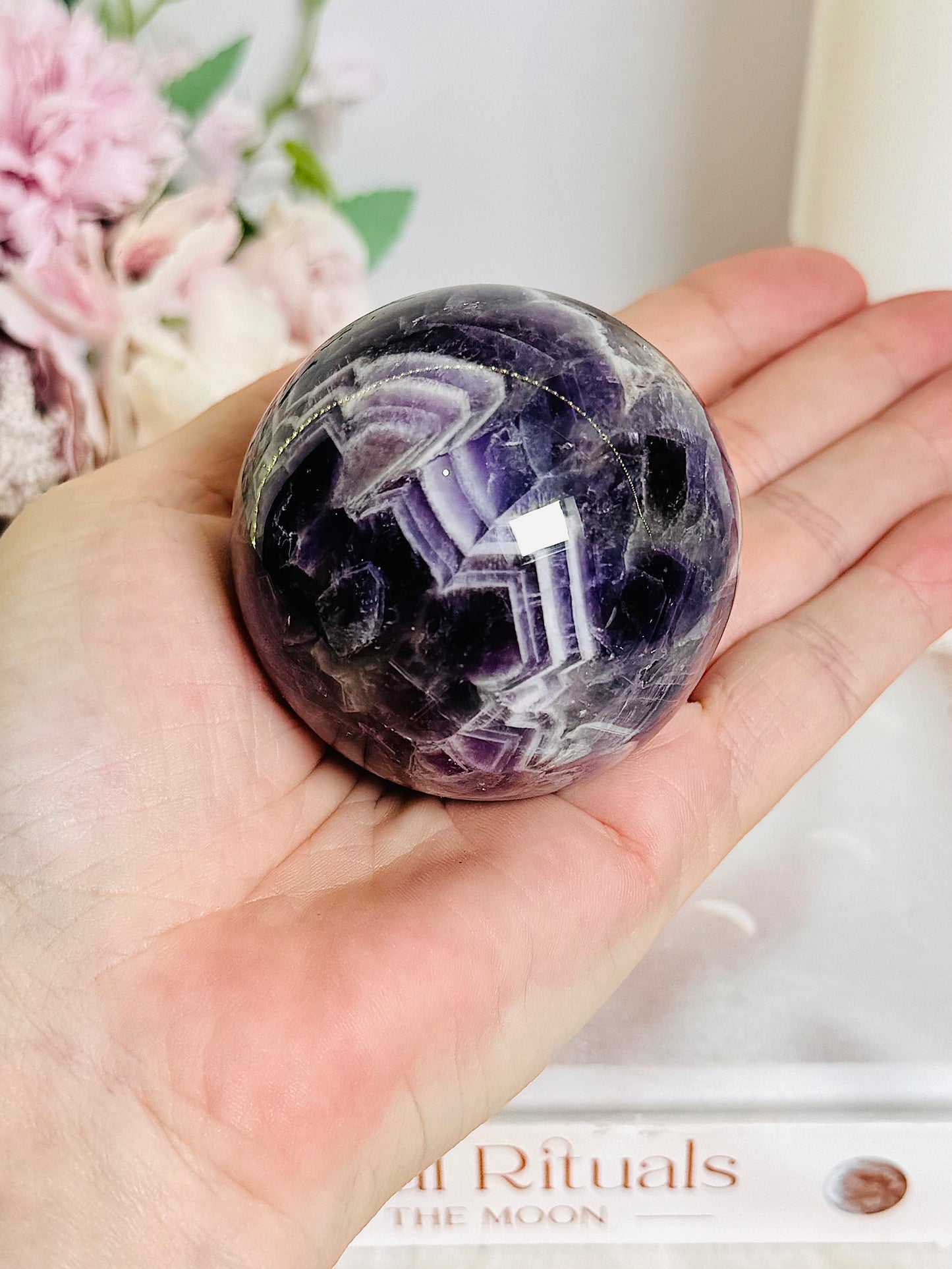 Beautiful Dream | Chevron Amethyst Sphere on Stand 263grams