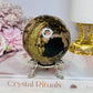 Large Rhodonite Sphere 561g On Stand