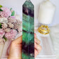 Rainbow Fluorite Large Chunky Tower 18cm