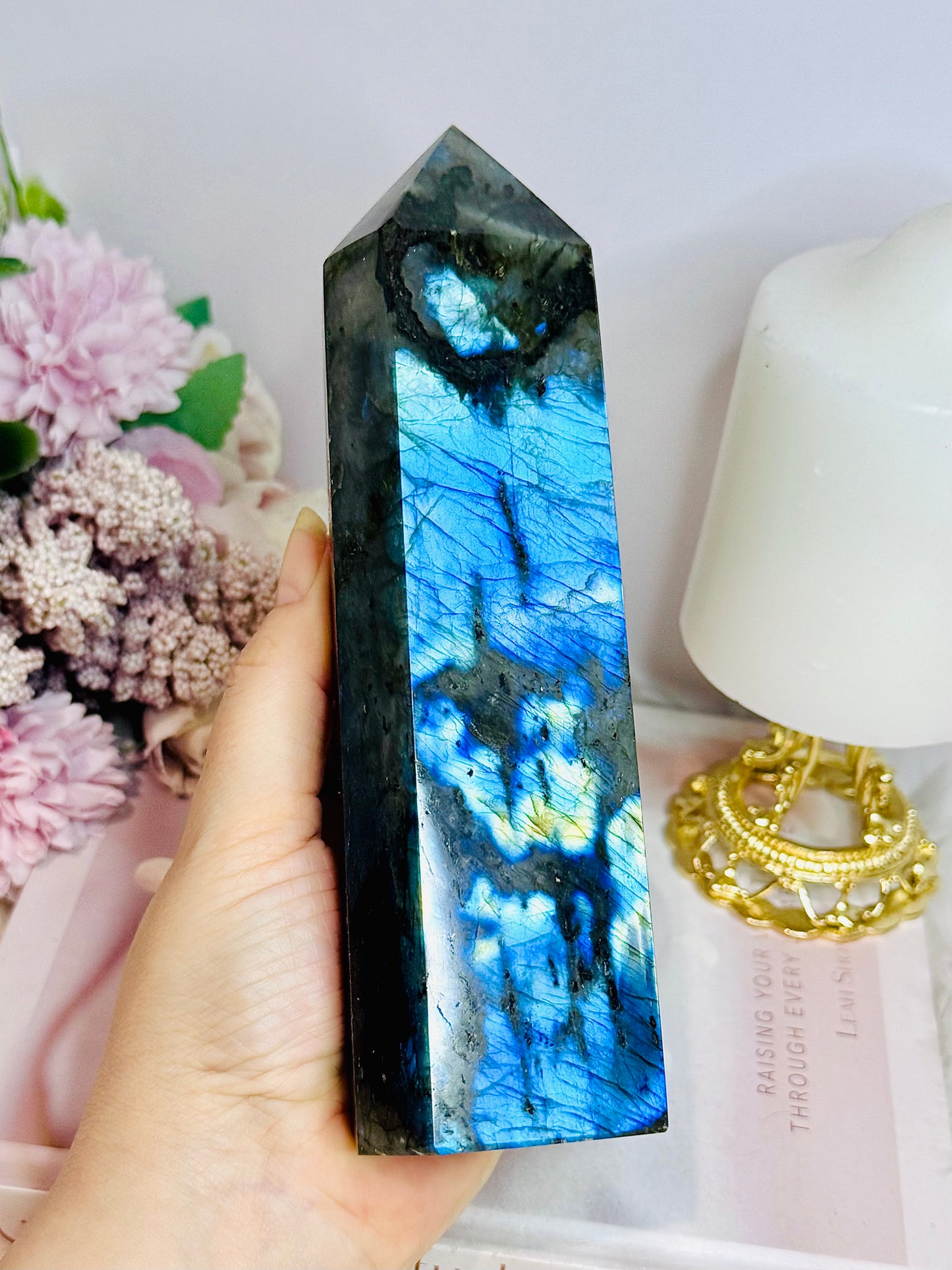 Large Labradorite Tower Full of Flash 18cm 738g
